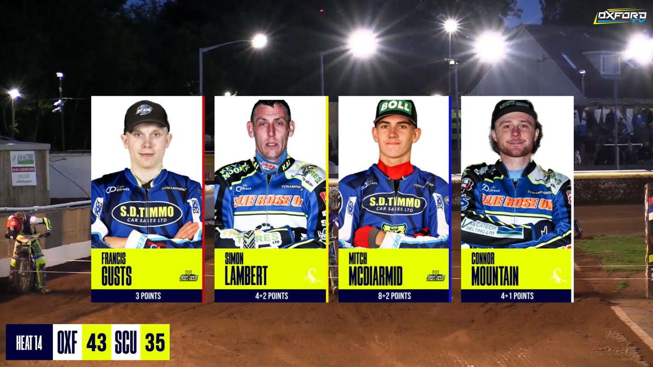 Heat 14 | Oxford vs Scunthorpe | Championship | OXFORD SPEEDWAY TV 2025