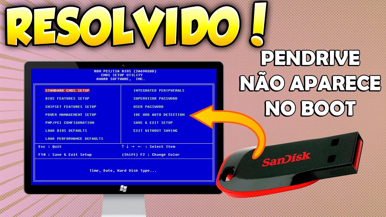 RESOLVIDO: Pendrive não aparece na BOOT da BIOS