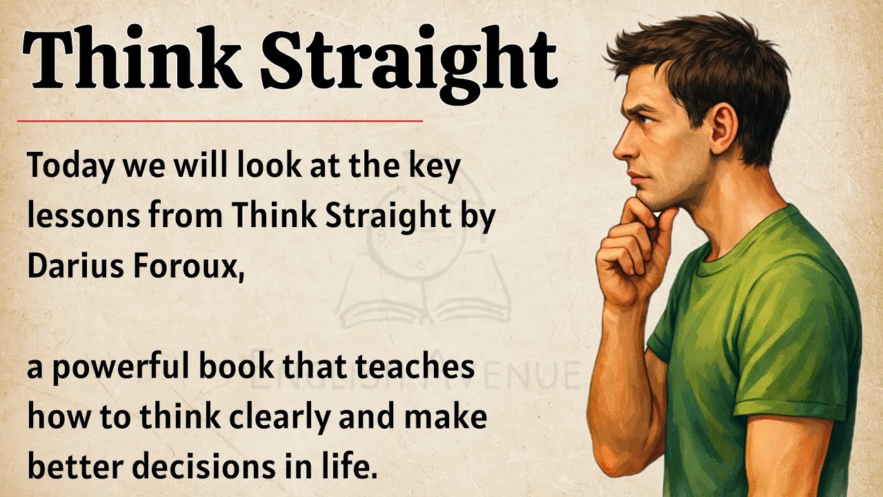Think Straight || Learn English Through Book Summary 📖  || Improve Your English Fluency ✅️ 