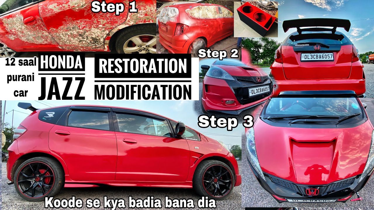 HONDA JAZZ 2010 MODIFICATION/RESTORATION FULL BODYKIT REPAINT ALLOY CUSTOMIZE INTERIOR JAZZ MODIFIED
