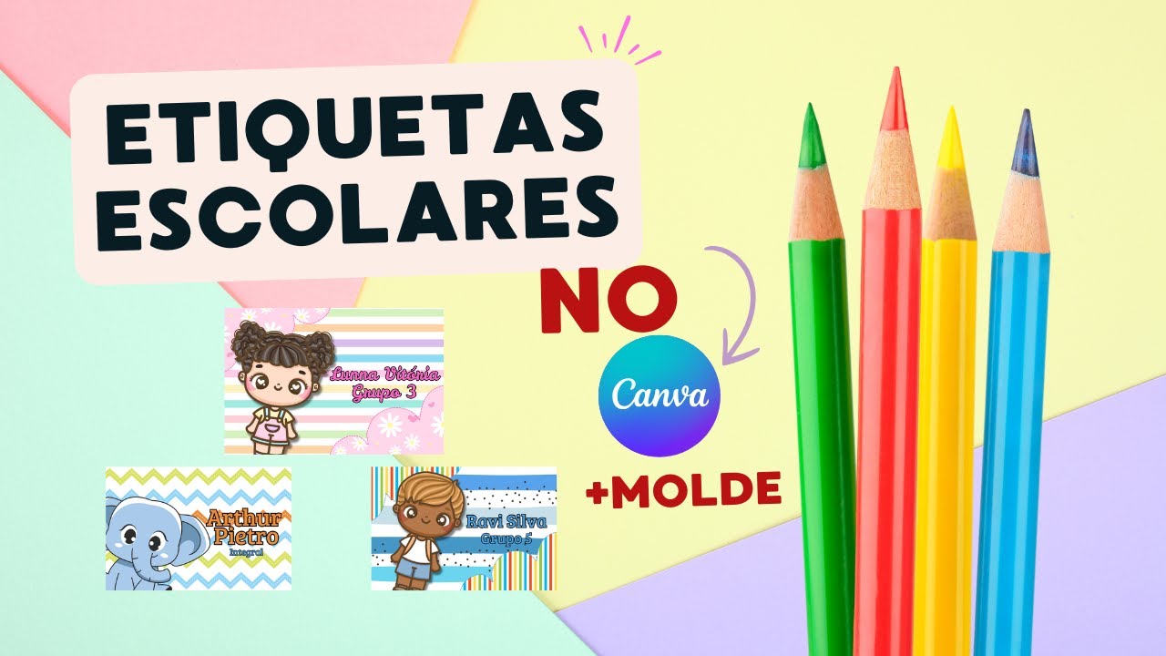 Etiquetas Escolares Personalizadas no Canva: Fácil, Rápido e Divertido! | Tesourette
