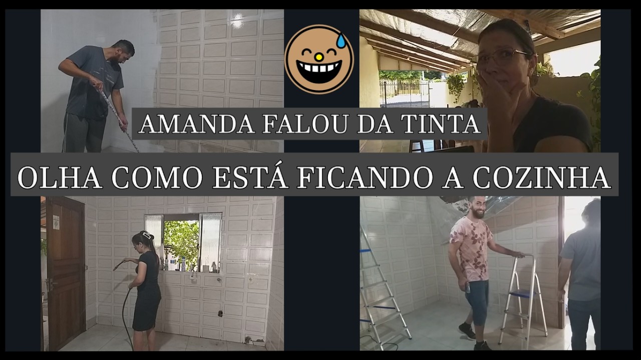 OLHA COMO ESTÁ FICANDO  NOSSA COZINHA / AMANDA EXPLICOU UMAS COISAS NO VÍDEO