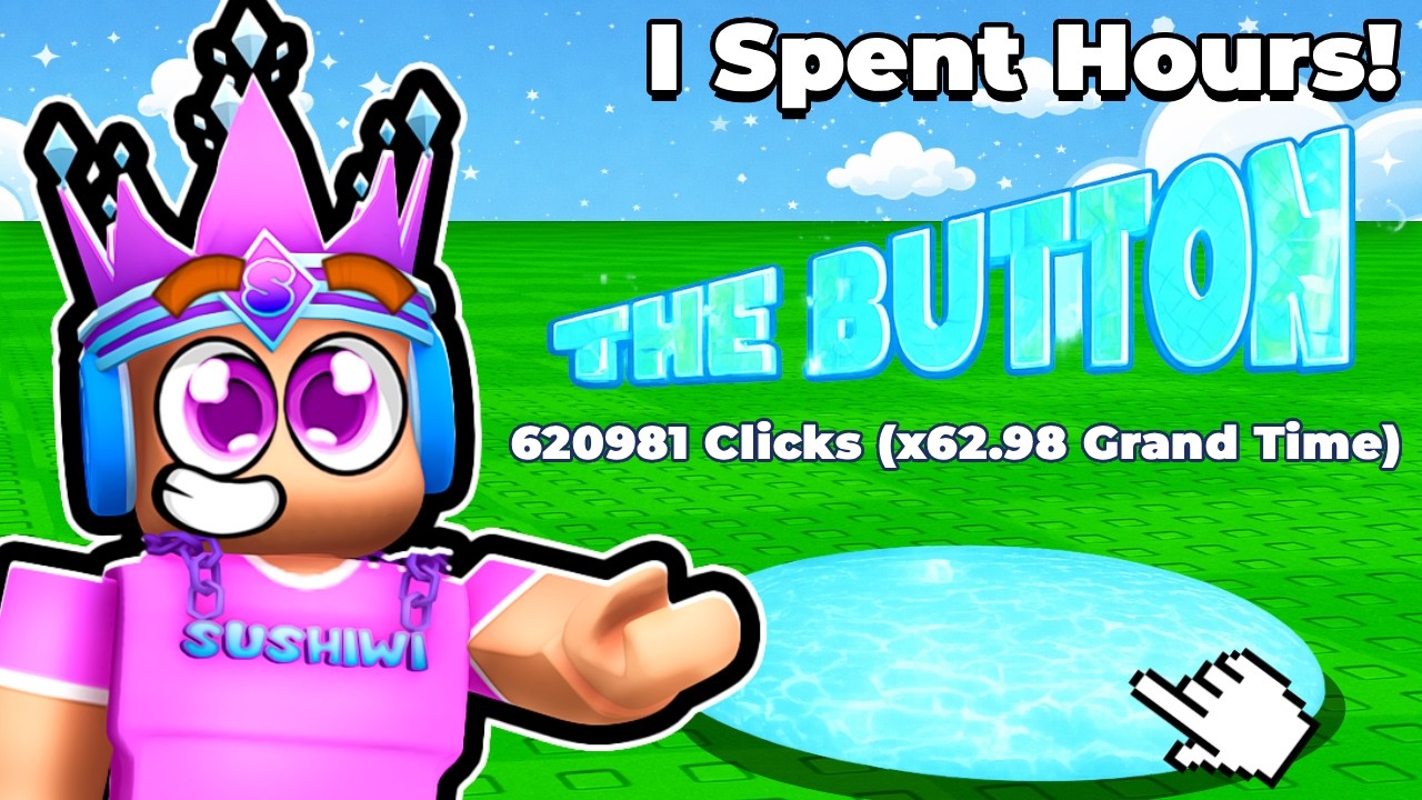I Spent HOURS Clicking The New BUTTON In Roblox Waste Time...