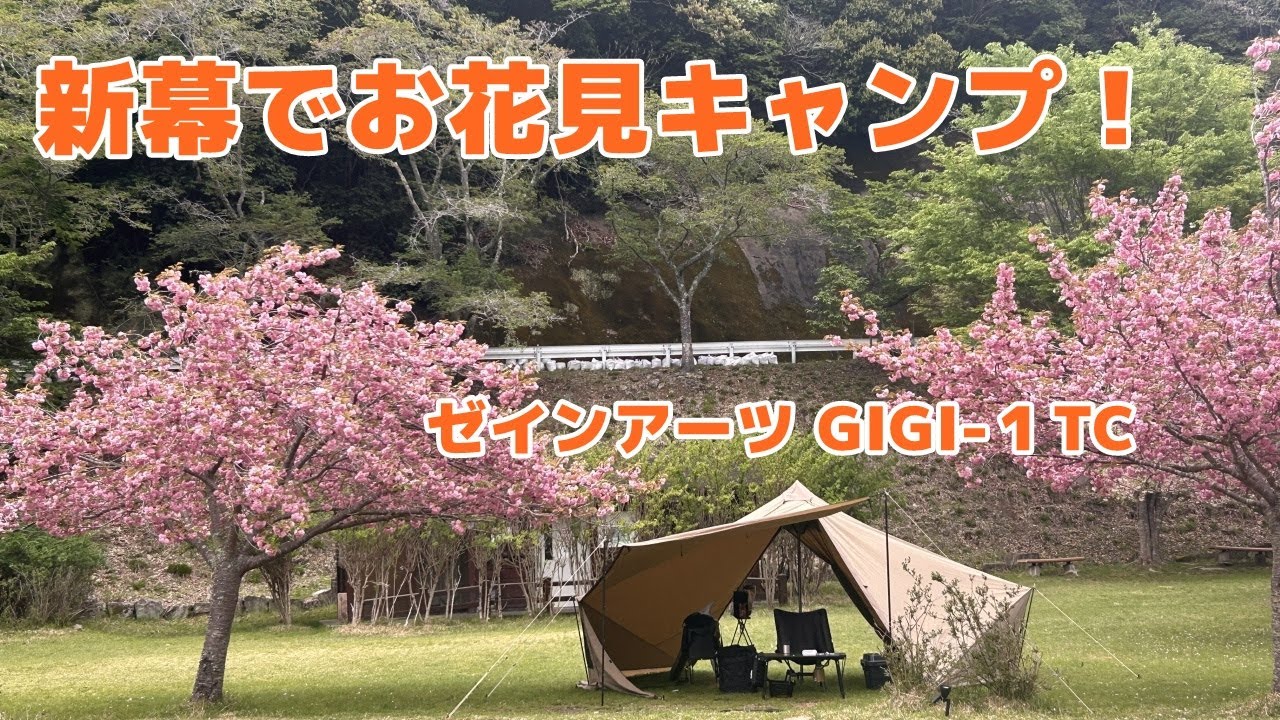 【ソロキャン】ずっと欲しかった新幕でお花見キャンプ！【ゼインアーツGIGI-1TC】