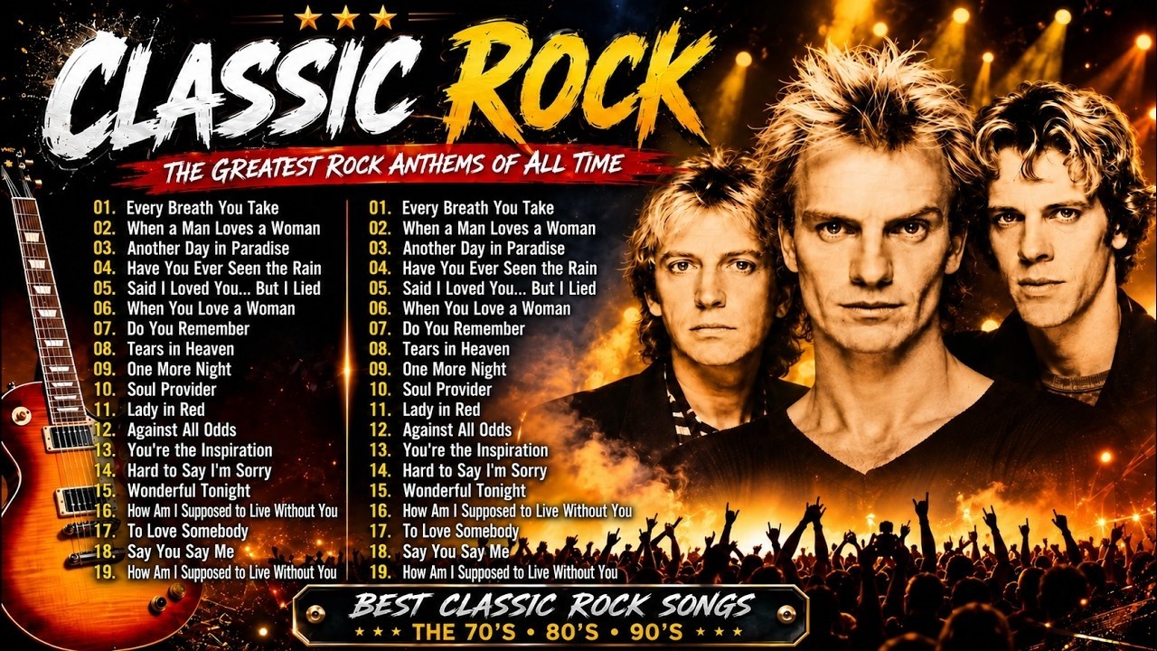 Classic Rock Songs 70s 80s 90s Full Album ✨ ACDC, Bon Jovi, Nirvana, Guns N' Roses, Metallica, U2