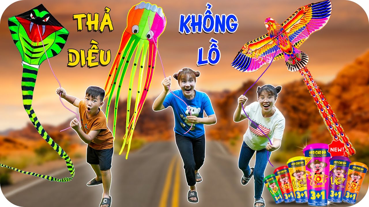 Đại Chiến Thả Diều Khổng Lồ Nhà Giàu - Nhà Nghèo ♥ Minh Khoa TV ft Xúc Xích Heo Cao Bồi