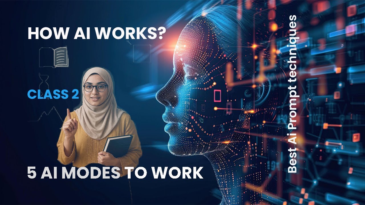 How AI works? |5 types of AI |5 Modes of AI to work| Prompt Engineering AI class 2