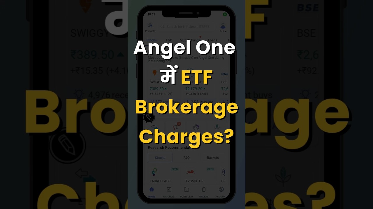 ETF Brokerage Charges? #angelone #etfs #brokerage