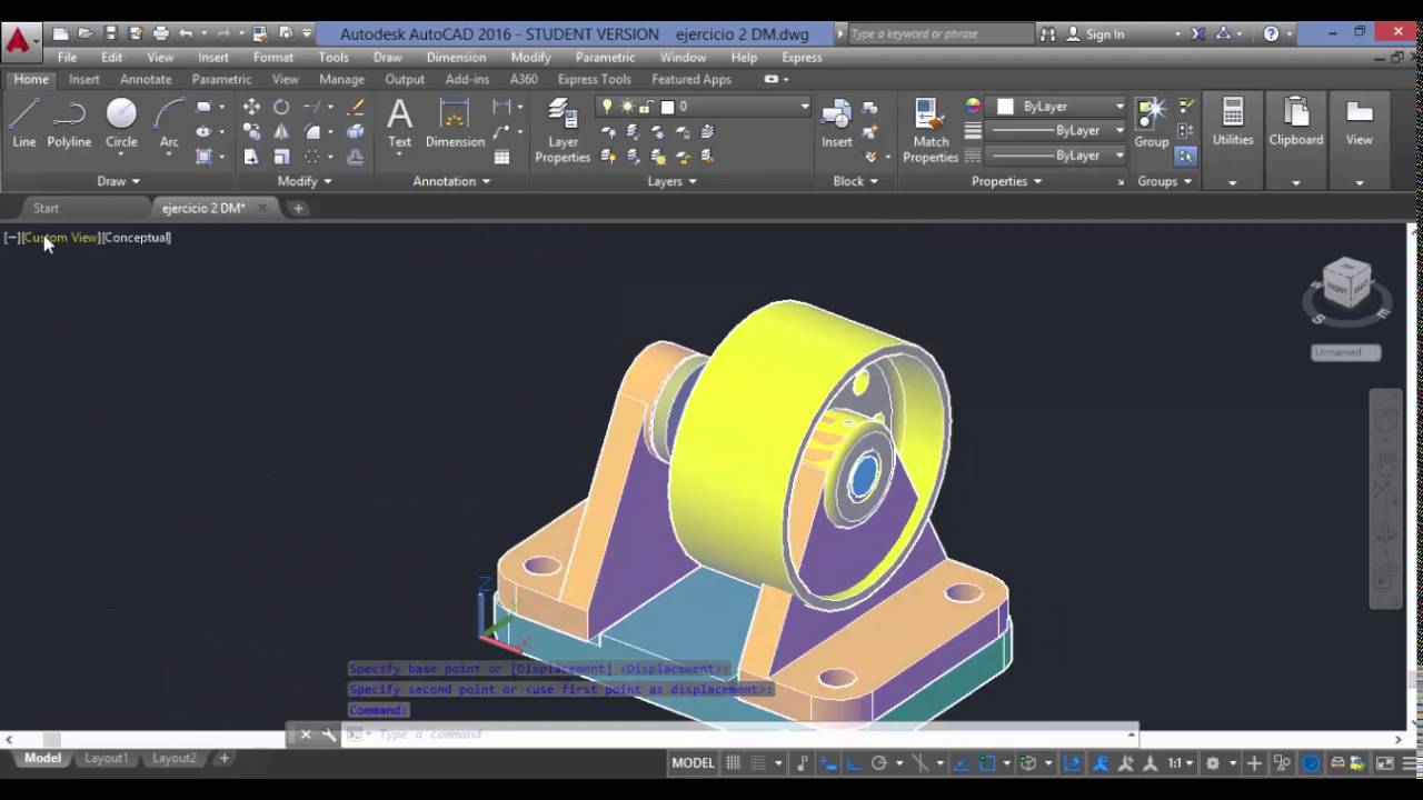 Plano de conjunto y diagrama explosivo con autocad