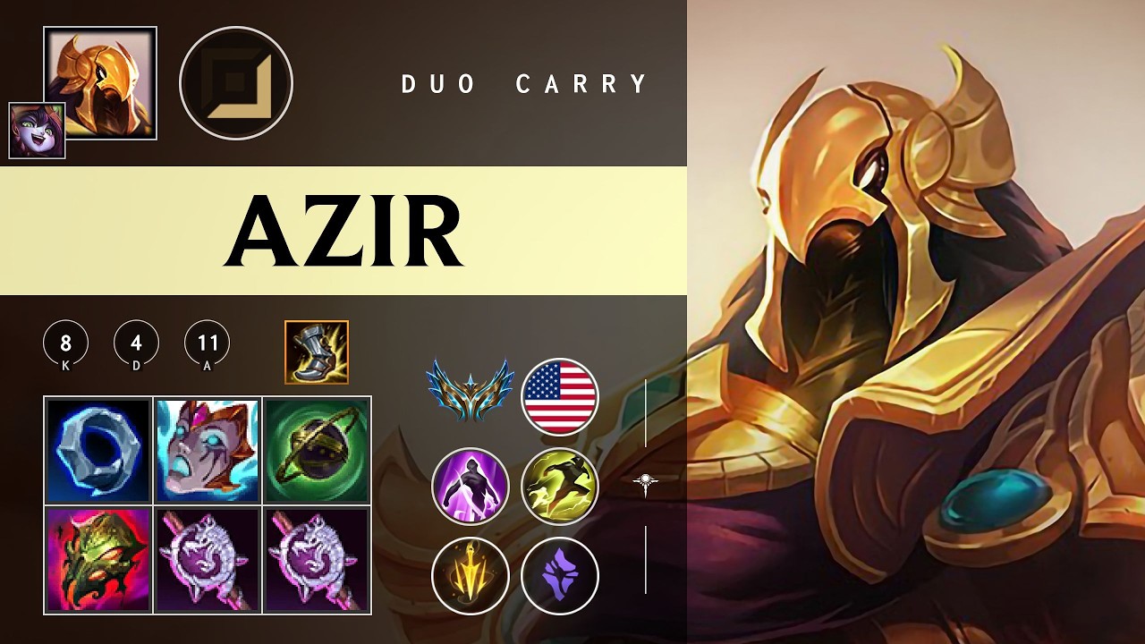 Azir Carry vs Yunara - NA Challenger Patch 26.04