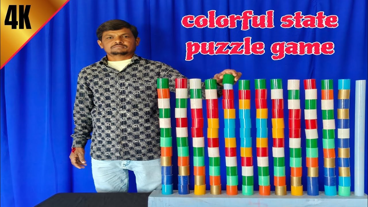 Top 10 Colours Cylinders Uanic Design Matching Puzzle game challenge video's | New 2026