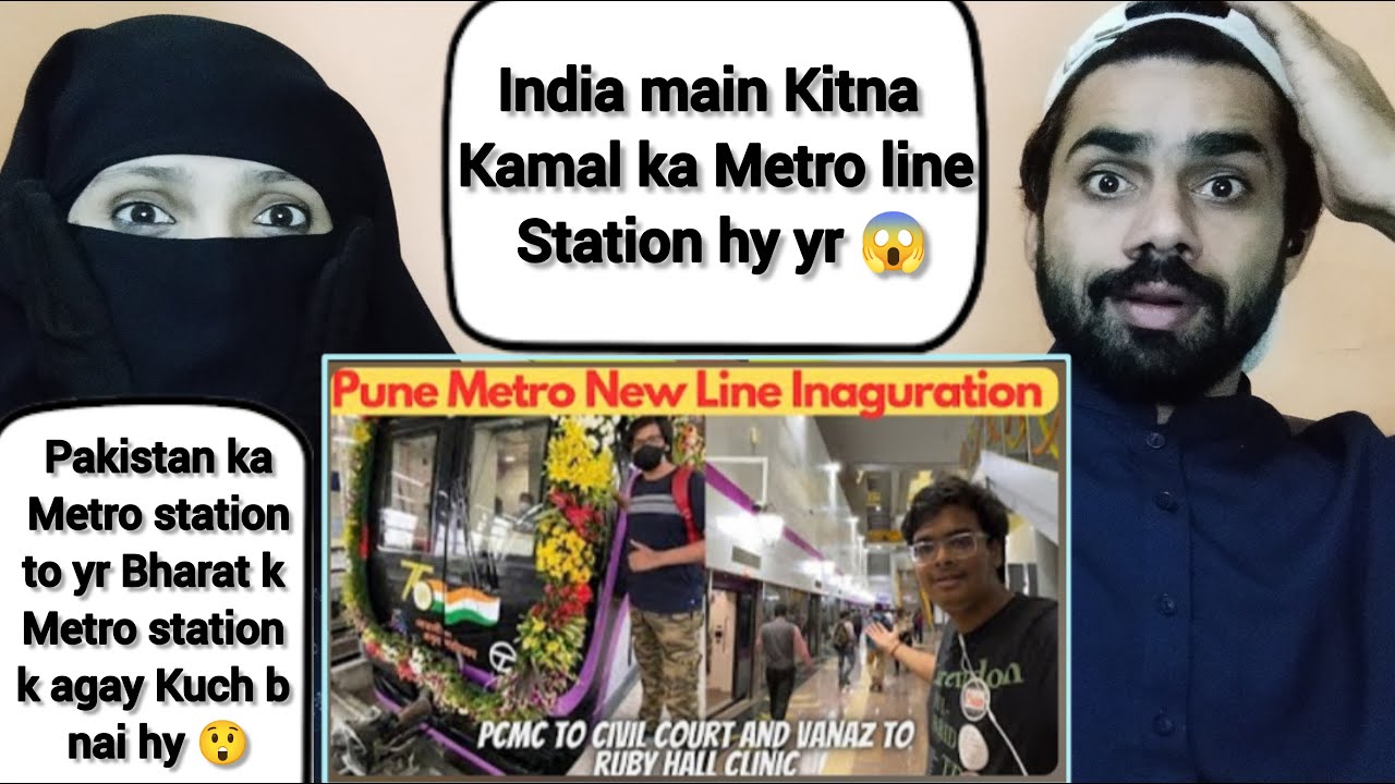 Pakistani Couple React on Pune Metro New Line Inaugural Special Video *Asia's Deepest Metro Station
