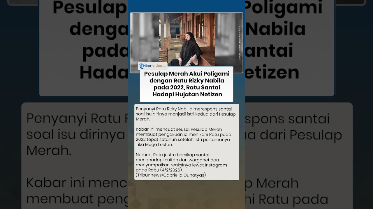 Ratu Rizky Nabilla Tetap Tenang Hadapi Hujatan Netizen Usai Pengakuan Mengejutkan Pesulap Merah