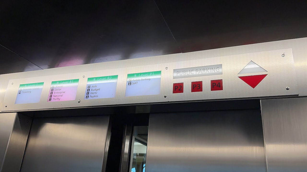 Schindler Traction (P1) Elevators in Terminal B- Orlando International Airport- Orlando, FL, USA