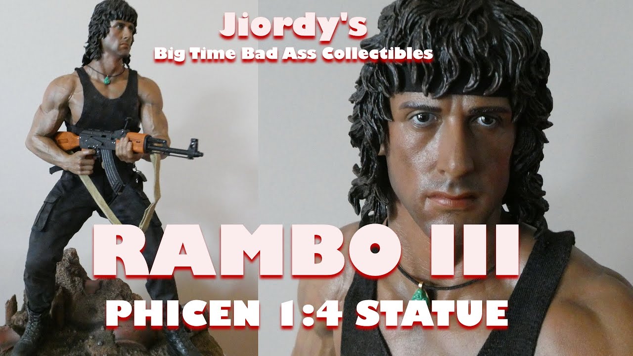 Rambo III John Rambo 1/4 Scale Statue Figure Phicen Sideshow Collectibles Stallone