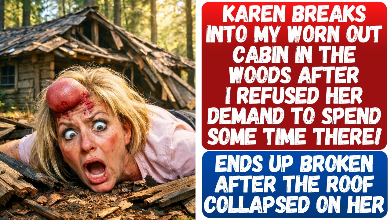 KAREN ENDS UP WITH BROKEN BONES AFTER THE ROOF OF MY CABIN SHE BROKE INTO COLLAPSED ON HER HEAD!!!