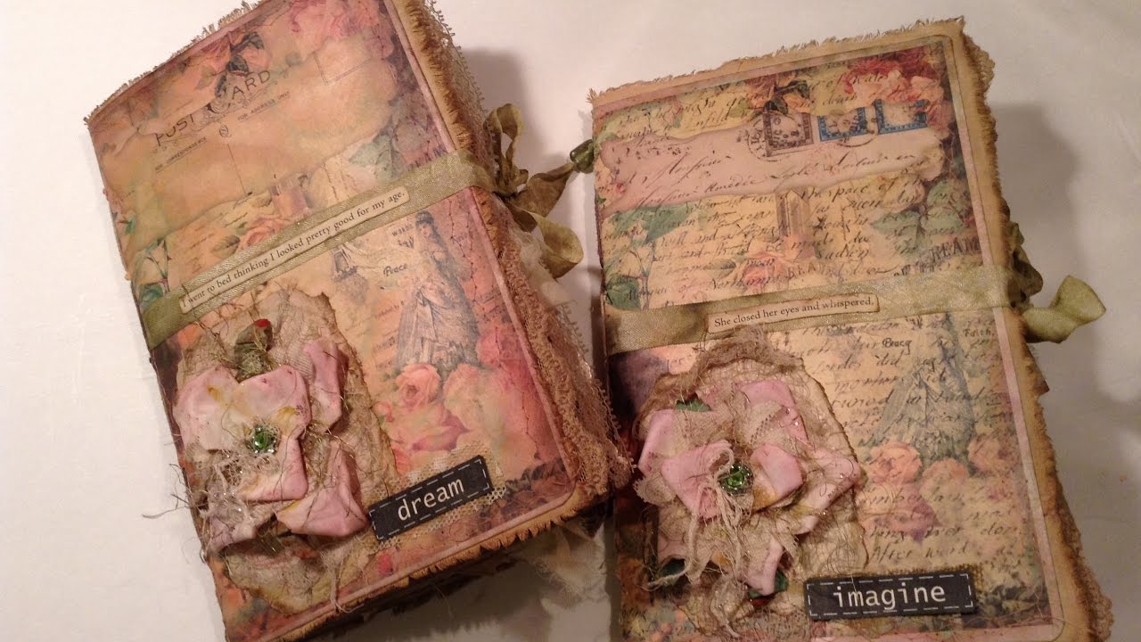 Dream and Imagine - Aged Vintage Journals