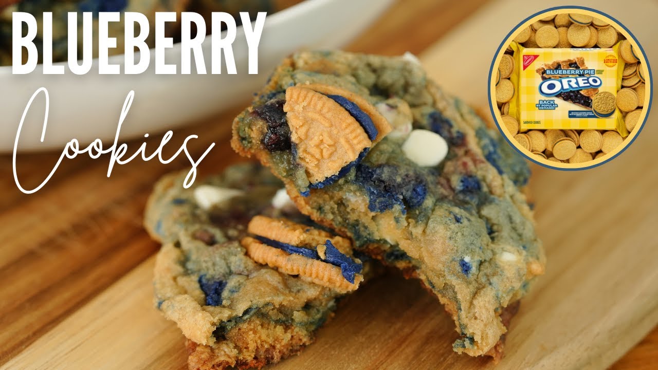 Soft, Gooey & Irresistible White Chocolate Chip Blueberry Pie Cookies