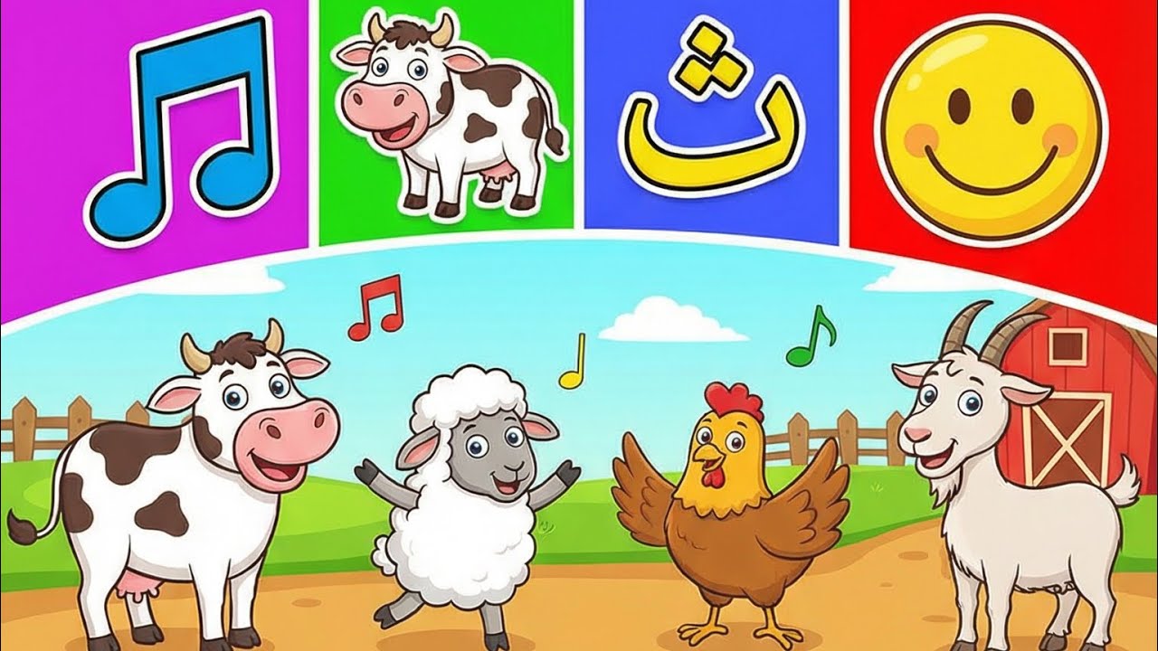 أفضل مجموعة أغاني ترفيهية و تعليمية للاطفال | Arabic youtube kids| حيوانات المزرعة و حروف الهجاء 