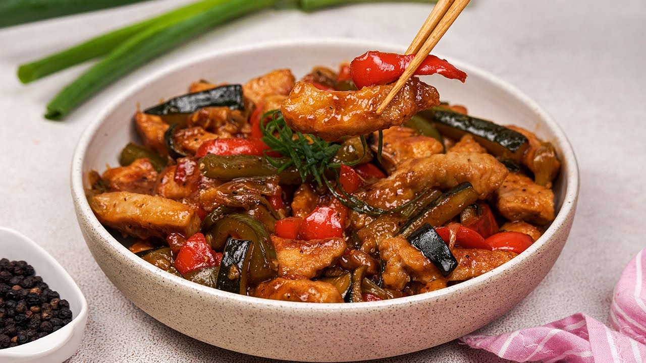 Schweinegeschnetzeltes süß-sauer