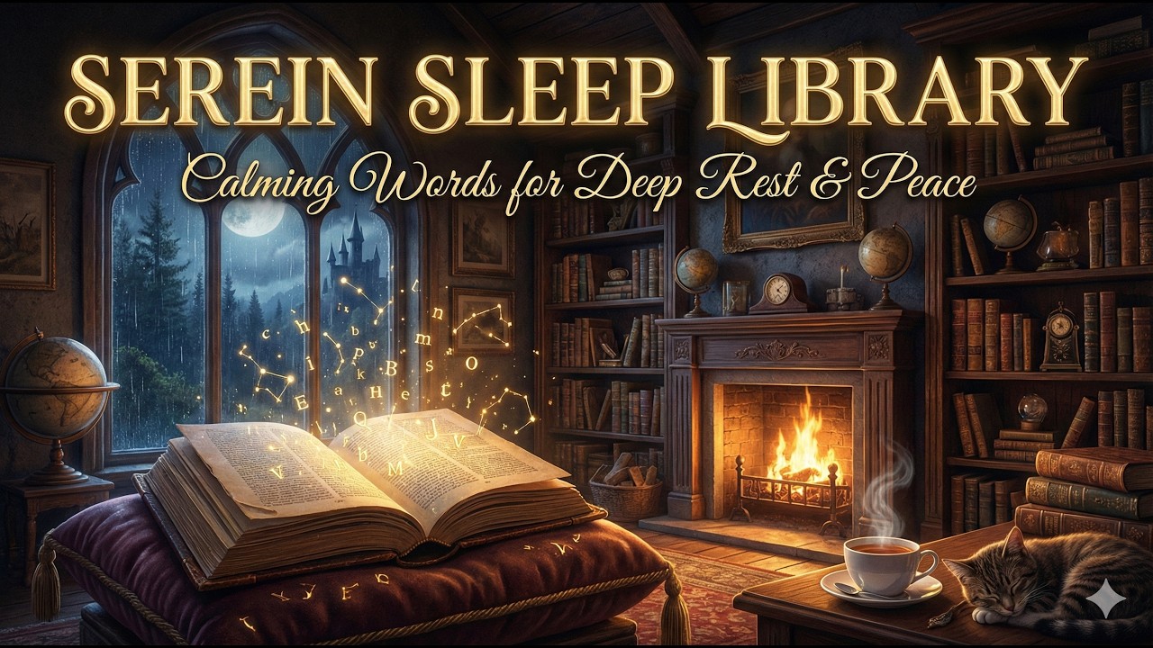Late Night at the Library 🕯️ Calming Words for Sleep & Focus