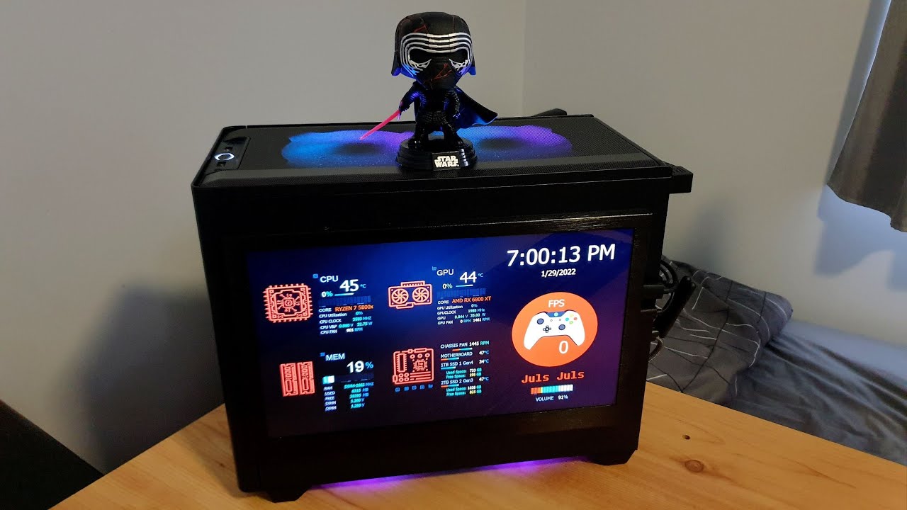 KYLO Build V2 NR200 / NR200P Mini ITX with side panel LCD High-end Portable Gaming PC