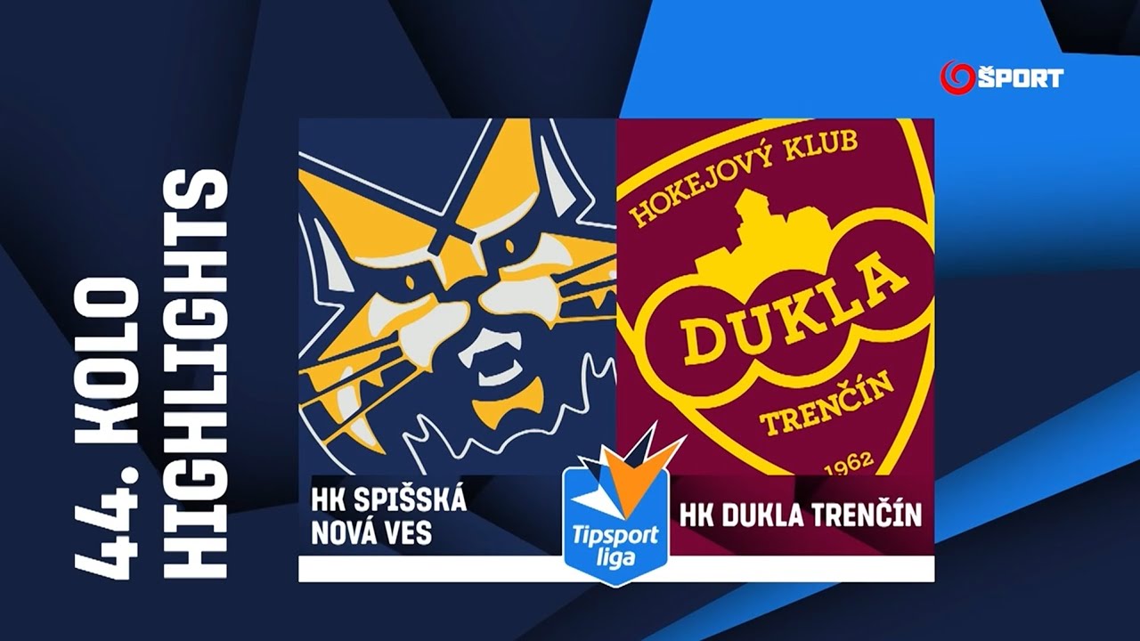 44. kolo: HK Spišská Nová Ves - Dukla Trenčín 3:2 pp (0:0, 2:1, 0:1 - 1:0)