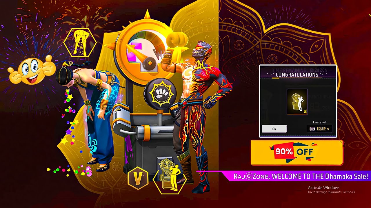 Dhamaka Sale Diwali Event Free Fire | New Mystery Shop 90% of Discount Event | Free Fire New Event 