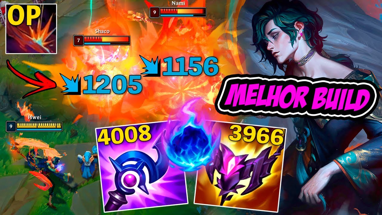 CAMPEÃO NOVO *HWEI* COM A MELHOR BUILD E RUNA NO MID !! - LEAGUE OF LEGENDS