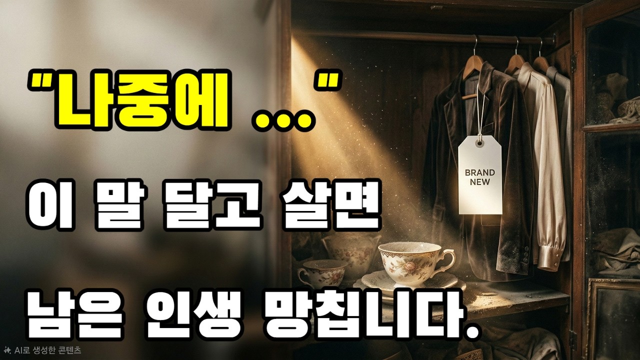 내 인생을 갉아먹는 가장 무서운 단어, 