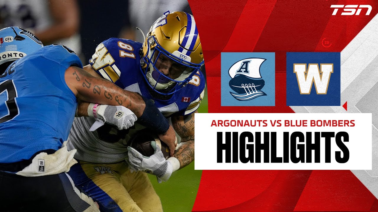 CFL Week 8: Winnipeg Blue Bombers vs. Toronto Argonauts | FULL HIGHLIGHTS