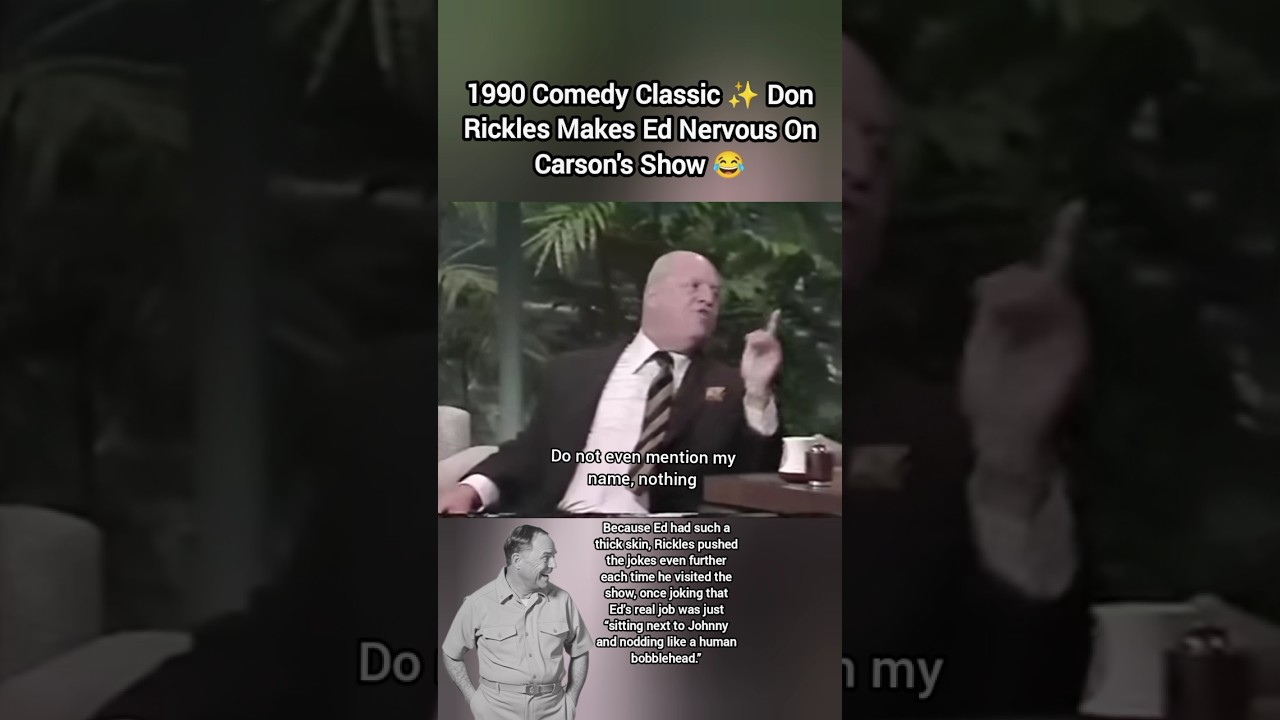 1990 Comedy Classic ✨ Don Rickles Makes Ed Nervous On Carson's Show 😂