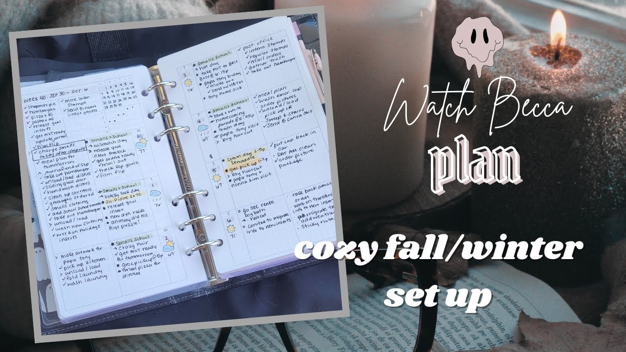 new cozy set up in my filofax holborn personal planner