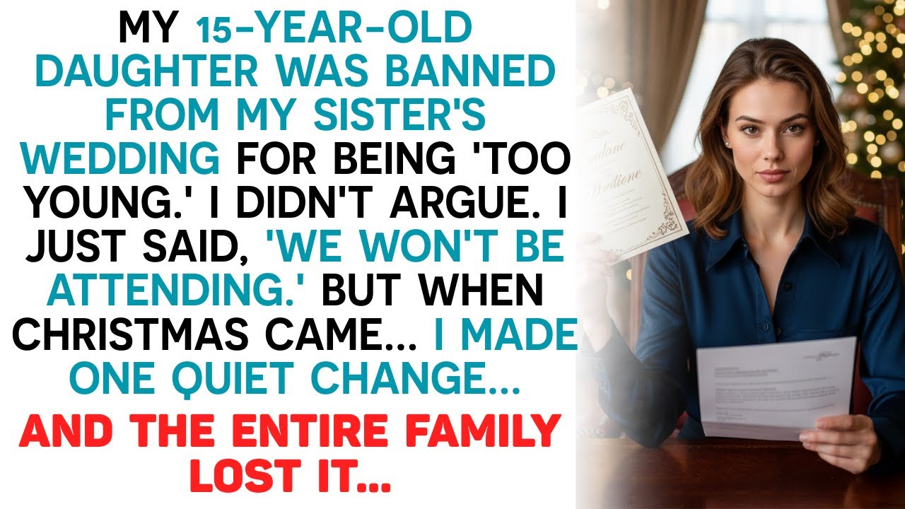 My 15-Year-Old Daughter Was Banned From My Sister’S Wedding For Being “Too Young”. So, I Did This…