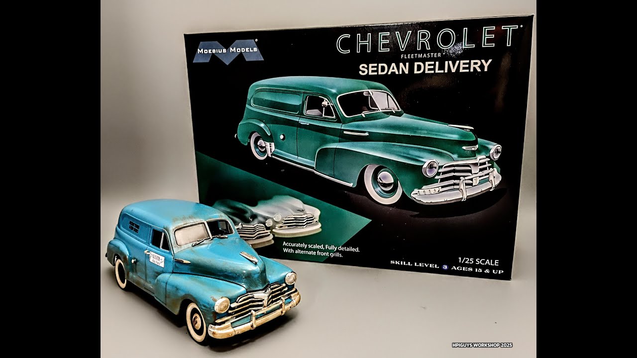 1948 Chevy Sedan Delivery Fleetmaster 1/25 Scale Model Kit Build How To Assemble Paint Weather Rust