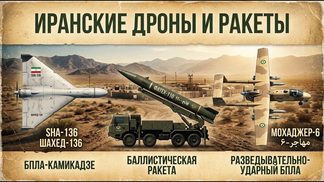 Все иранские ракеты и беспилотники ЧАСТЬ 1