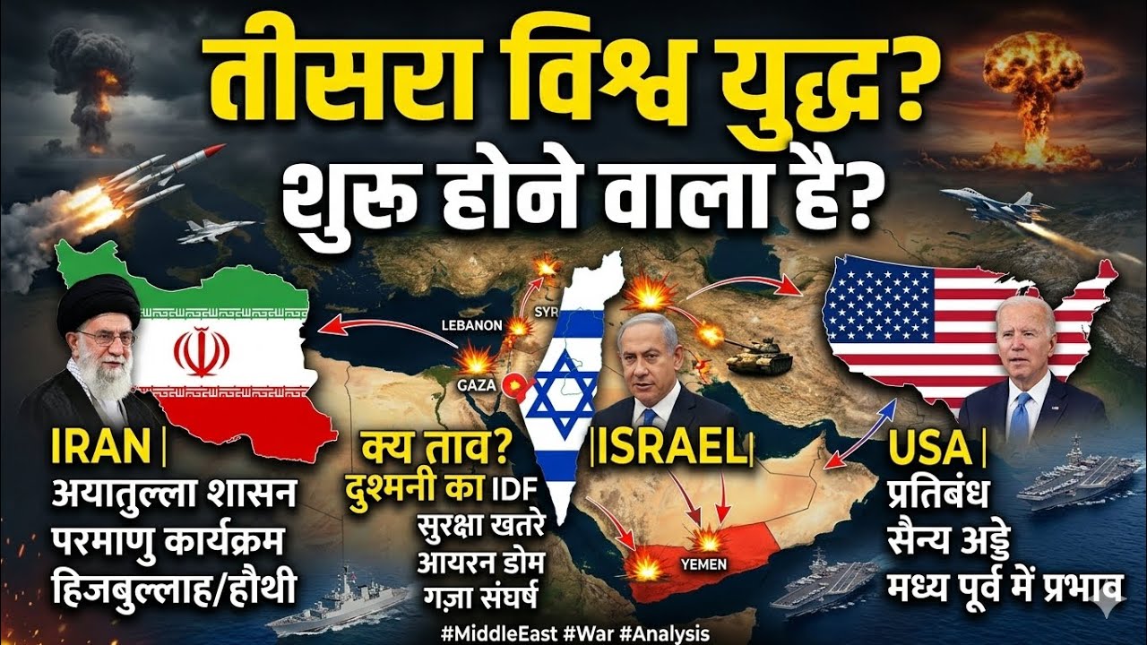 क्या शुरू होने वाला है तीसरा विश्व युद्ध? ईरान-अमेरिका-इज़राइल टकराव  क्यों दुश्मन बने ?? 