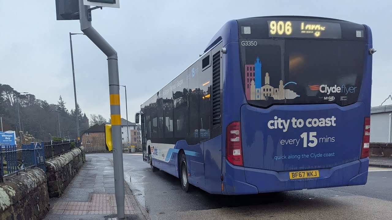 Route Visual: 906 - Glasgow, Buchanan Bus Station to Greenock, West Stewart Street