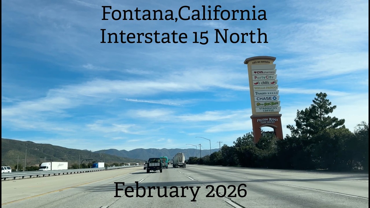 Fontana,California | Driving Interstate 15 North