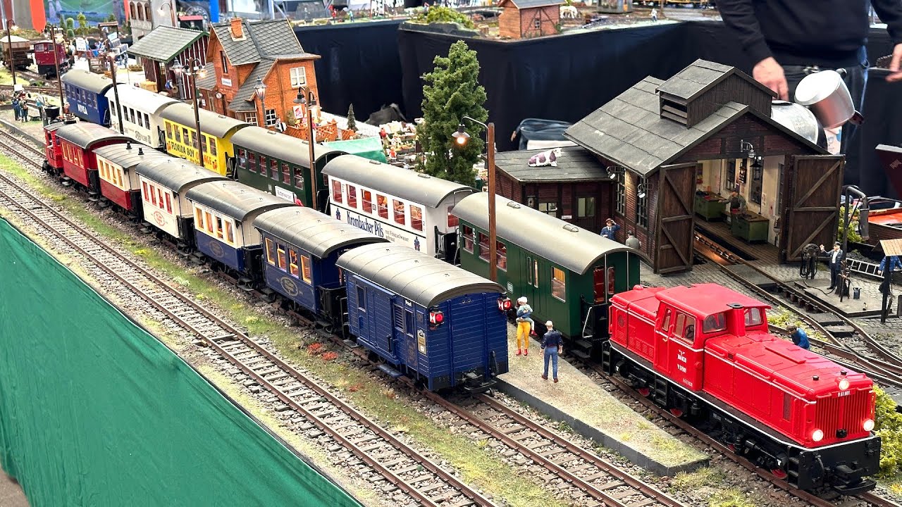 Detailed LGB G gauge model railroad at garden railway meetup in Bochum 2024