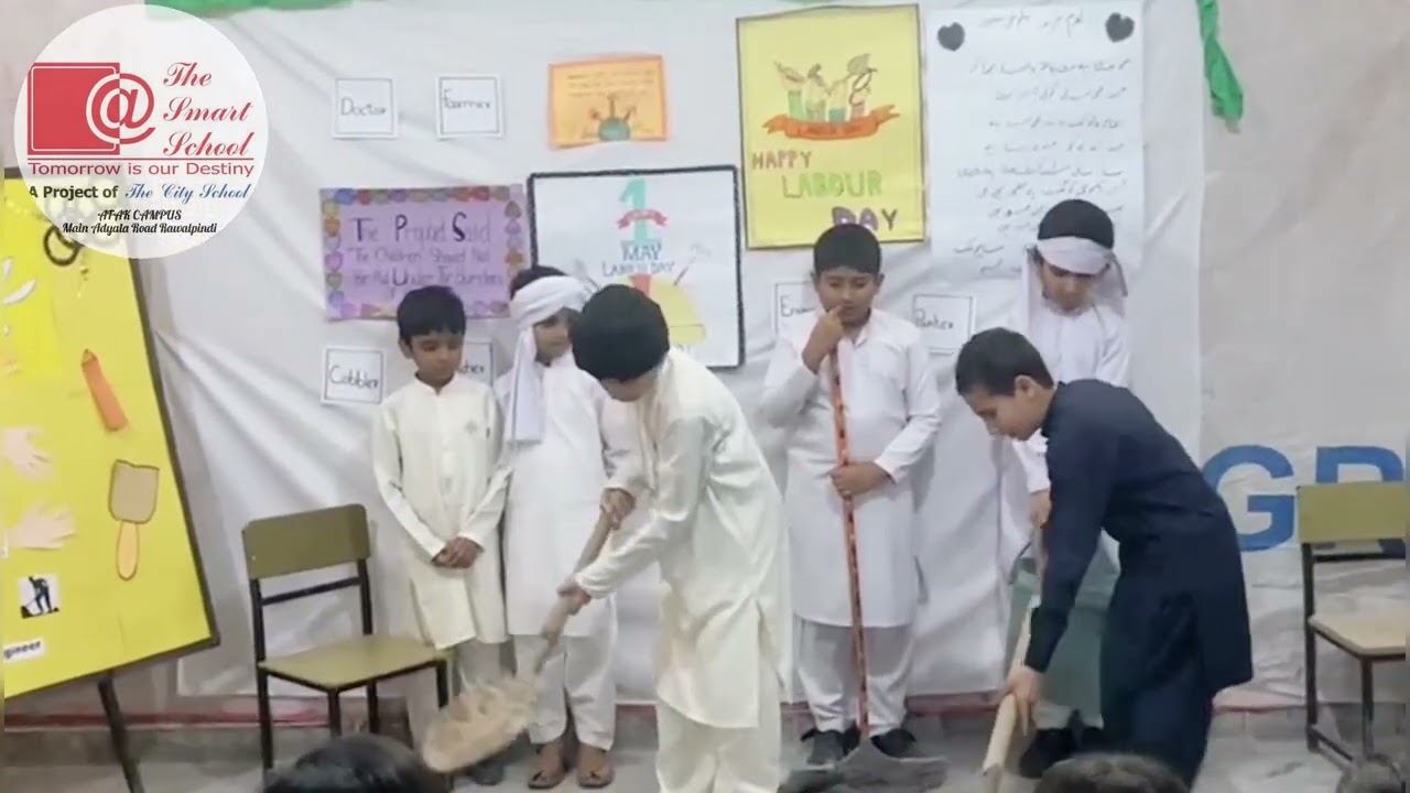 Tablo on Labours Day by Smart School (Afak Campus) Shinning Stars🌟🌟 #happylabourday #consciousness