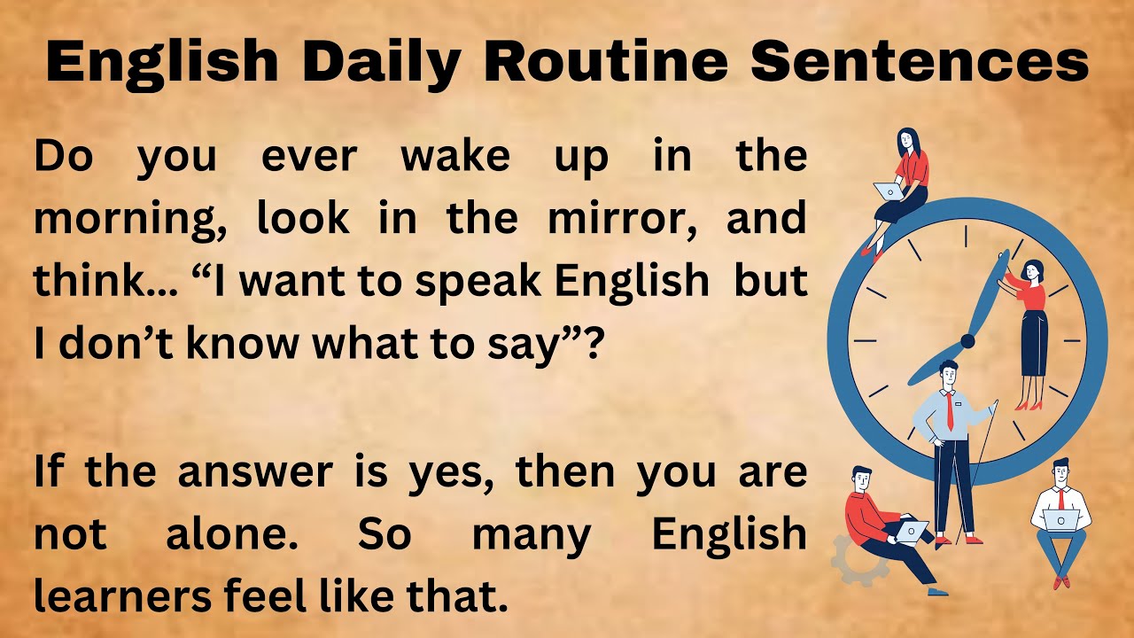 English Daily Routine Sentences || The Secret Daily Routine Sentences Nobody Tells You!