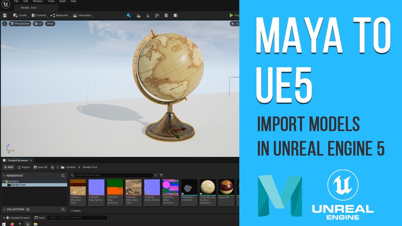 Maya to Unreal Engine 5 - Import Assets in UE5 | Unreal Engine 5 Tutorial