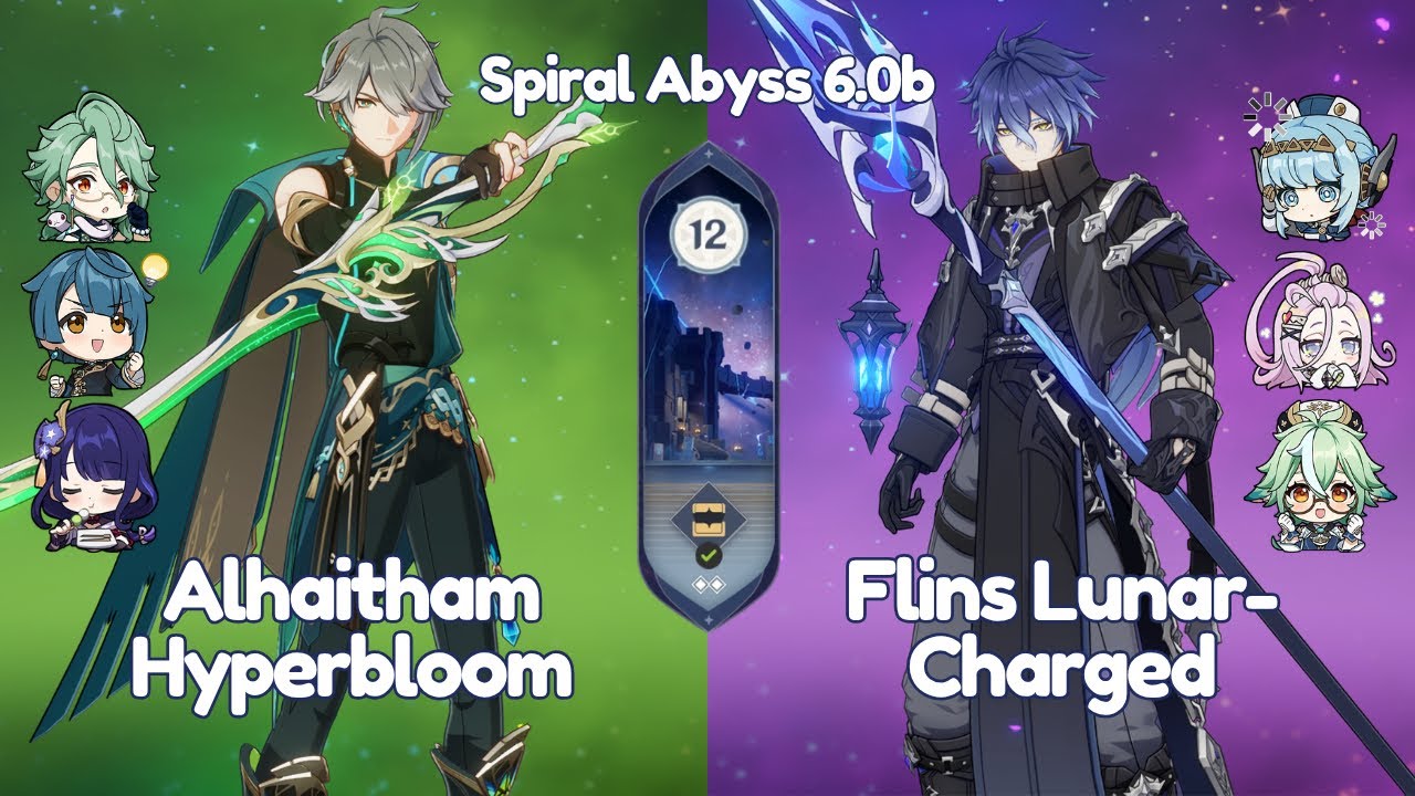 NEW Spiral Abyss 6.0b! C0 ALHAITHAM HYPERBLOOM X C1 FLINS LUNAR-CHARGED PREMIUM | Genshin Impact