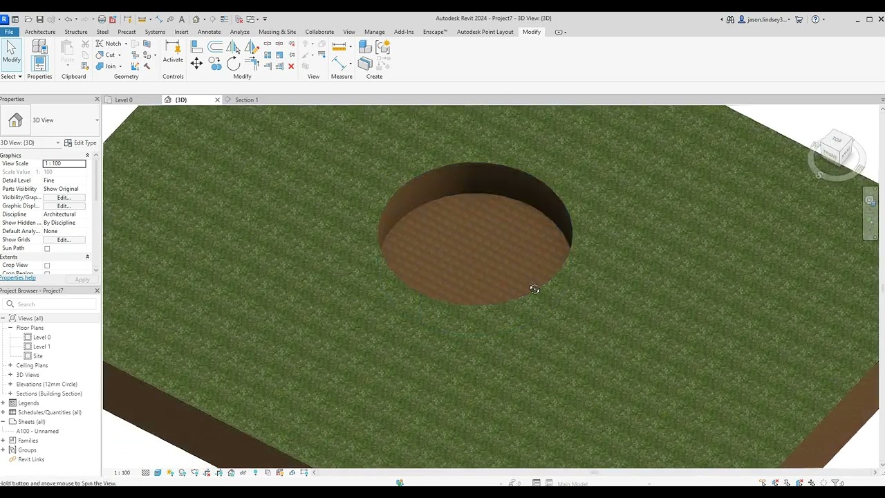 Toposolid в Revit — создание полости на поверхности для создания водоёма или бассейна