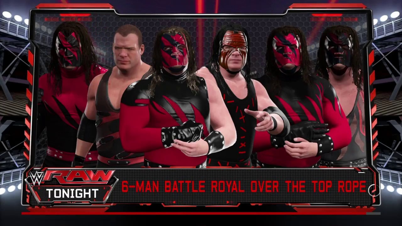 WWE 2K17 6 Man Battle Royal All Kane's