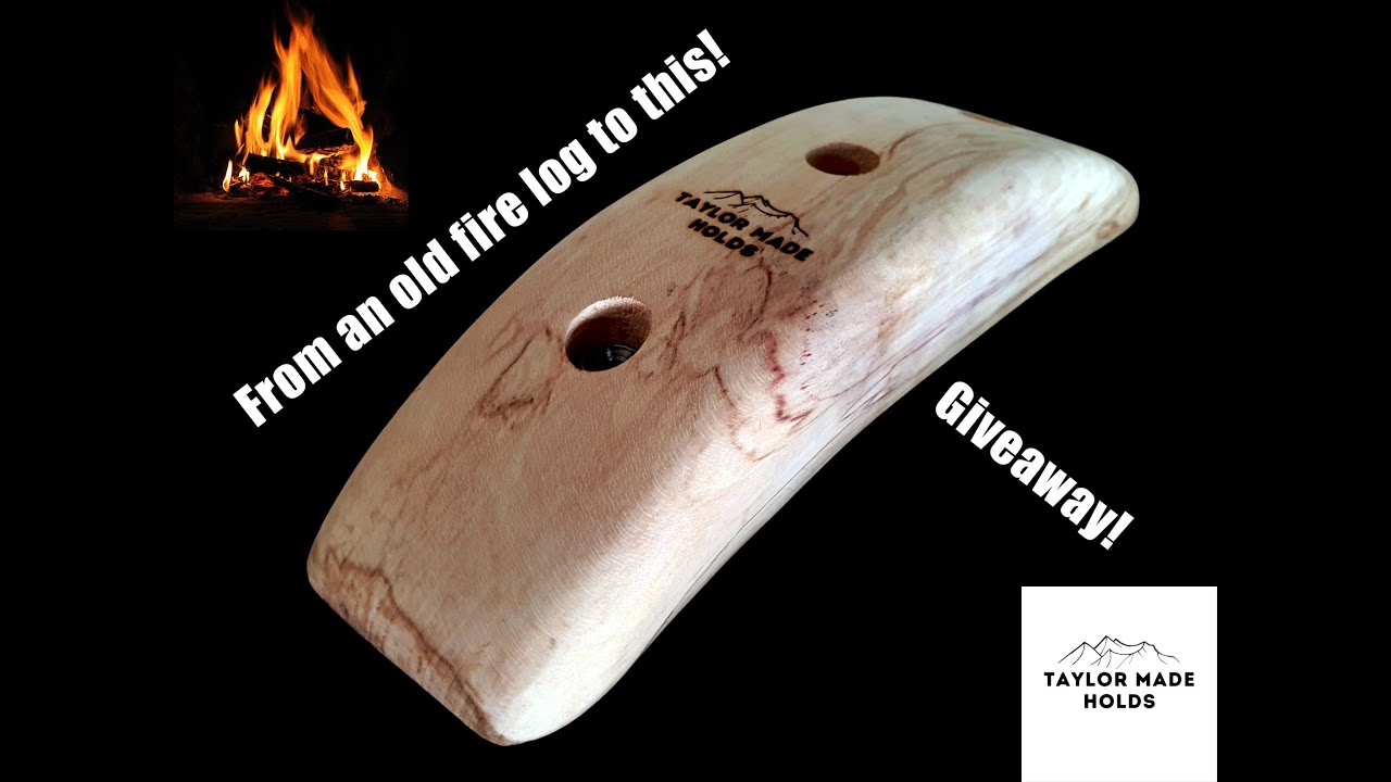 Turning a fire log into a climbing hold!