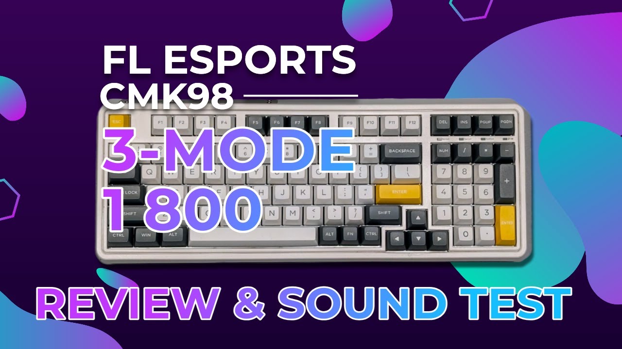 FL Esports CMK98 Review and Sound Test - 1800 3-Mode Mechanical Keyboard