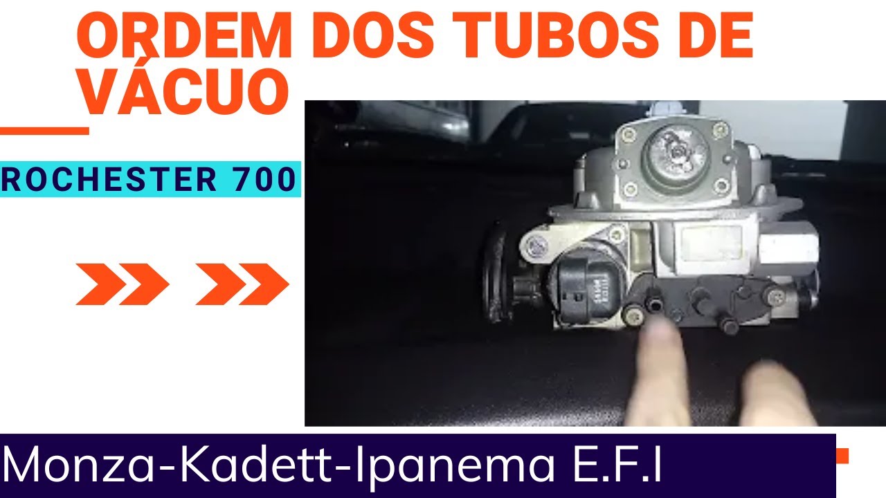Tomada de vácuo no TBI Kadett Monza e Ipanema a gasolina (E.F.I.)