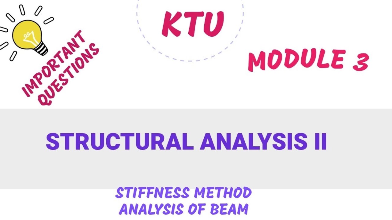 Module 3  // stiffness method  // analysis of beam